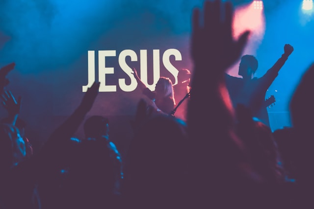 Hands raised during Christian worship